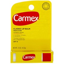 Carmex Classic Lip Balm, Lip Protectant Sunscreen SPF 15, 0.15 oz (Pack ... - $31.99
