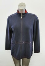 Cafe au Lait Women&#39;s Light Jacket Size 1X Full Zip Long Sleeve Mock Neck - $11.04 CAD