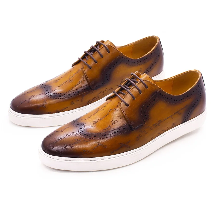 High-end Casual Leather Shoes Classic British Style Handmade Men&#39;s Shoes... - $142.33