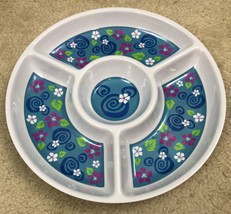Disney Hawaiian Floral Party Serving Platter Round Plastic Dip Tray - £25.02 GBP