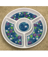 Disney Hawaiian Floral Party Serving Platter Round Plastic Dip Tray - $31.67