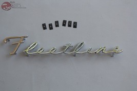 41-48 Chevy Passenger Car Fleetline Script Rear Trunk Deck Lid Emblem New - $23.36