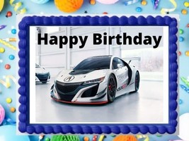 Racer Car MDX Happy Birthday Edible Cake Topper Edible Image Cake Toppers Frosti - $16.47