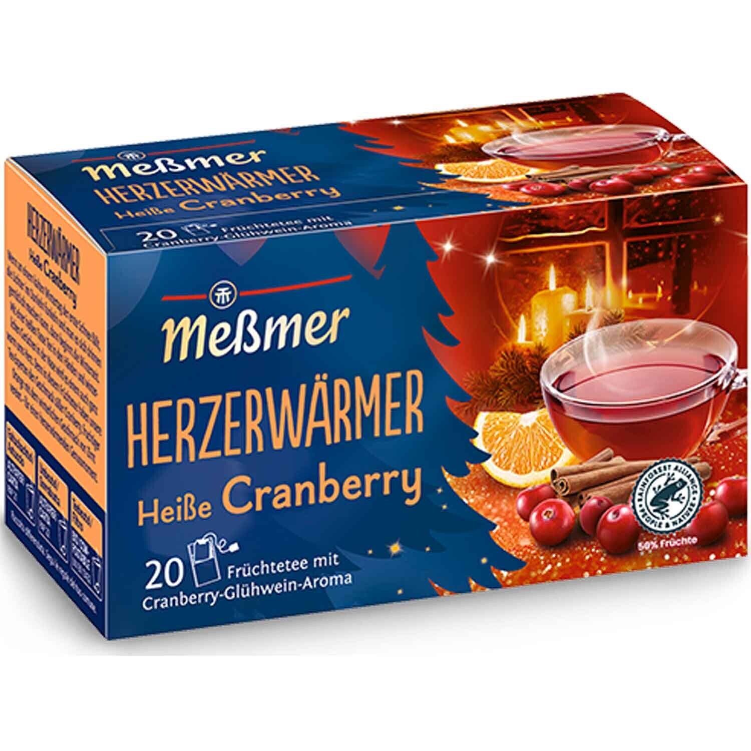 Messmer HEART WARMER: Cranberry & Mulled wine tea  Made in Germany FREE SHIPPING
