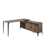 Zakwani Writing Desk, Rustic Oak &amp; Black Finish - €380,82 EUR