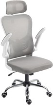 Panana Ergonomic Office Chair High Back Mesh Back Adjustable Headrest, Grey - $66.99