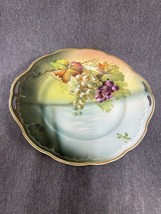 Antique Bavaria J &amp; C Senta 10” Signed A Koch Grapes Platter Handles Serving - £11.17 GBP