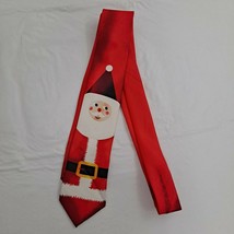 Necktie Men&#39;s Tie Christmas Santa Red 3 Inch Red Black gold  - £10.90 GBP
