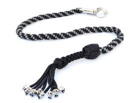 550 Paracord Motorcycle Whip Get Back whip 1&quot; Ball &amp; Skulls 36&quot; - Gray /... - $29.99