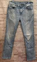 Levis 511 Mens 32 x 32 Stretch Blue Jeans Light Wash Denim Slim Tapered - £28.14 GBP