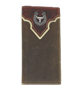 Premium Genuine Leather Longhorn Mens Long Wallet Checkbook in 3 Colors - £17.19 GBP