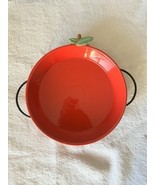 Avon, 10&quot; Red Apple Pie Pan with Black Metal Rack, So Cute! - $19.80