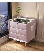 Smart nightstand custom pink color with wireless charger, speakers and l... - $393.60