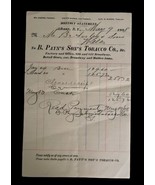 Antique Receipt Albany NY B Payn&#39;s Son&#39;s Tobacco Co. 1908 Rare Ephemera - $463.85 MXN