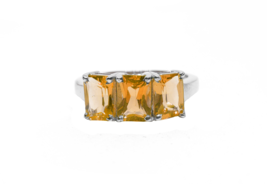 Citrine Alliance 3 Carat Citrine Bague Mariage 925 Argent Citrine Hommes Bague - £32.68 GBP