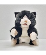 Folkmanis Black and White Tuxedo Kitten Cat Hand Puppet 8&quot; Plush - $14.75