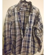 Casuals Roundtree &amp; Yorke Men Black and Grey Check Plaid Dress Shirt XL - $20.51 CAD