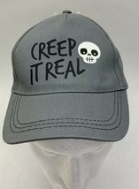 Kids Ball Cap - Grey - Halloween &quot;Creep It Real&quot; Size 4-6 - NWT - £10.30 GBP