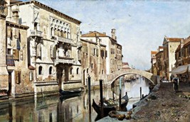 Art Palazzo Del Cammello by Robert Russ. City Oil Painting Giclee Print Canvas - £7.09 GBP+