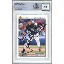 Jack McDowell Chicago White Sox Autographed 1992 Upper Deck BAS BGS Auto 10 Slab - £103.01 GBP