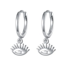 S925 925 Silver Shaped Charm Huggie Hoop Earrings for Women Trendy Small Hoop Ea - £16.67 GBP