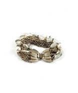 Vintage KRAMER OF NY Gold Tone Multi Strand Pearl 7&quot; Bracelet EUC - $46.65