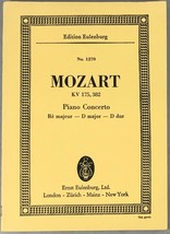 Edition Eulenburg No.1270 MOZART KV 175, 382 Piano Concerto D major Mini... - £12.74 GBP