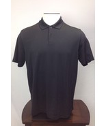 PERRY ELLIS Big &amp; Tall Men&#39;s BLACK SS Cotton Blend Polo Shirt, Size L - $218.57 MXN