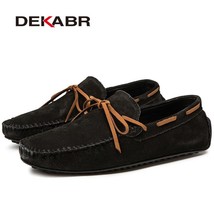 Casual Men Leather Shoes Summer Breathable Green Men&#39;s Loafers Leather Shoes Sap - £49.47 GBP