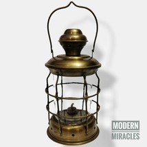 10&quot; Ship Oil Lantern Antique Brass Lamp For Home Decor Collectible Decor... - £54.04 GBP