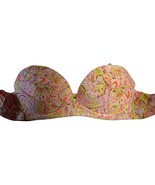 VICTORIAS SECRET PINK ORANGE PAISLEY Bikini Top SIZE 34D - £13.80 GBP