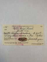 MLB superstar Rollie Fingers signed check - $10.00