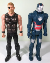Lot 2 12&quot; action figures, THOR eye patch, blue IRON MAN 3. Avengers Infinity War - £17.32 GBP