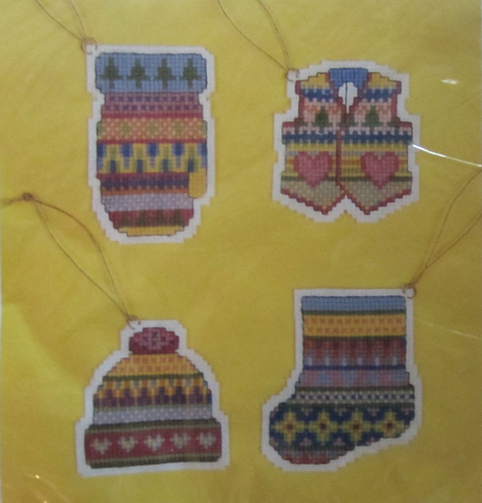 Creative Circle Cross Stitch 4 Winterwear Xmas Ornaments Kit 2-1/2" x 2-3/4" - $14.99