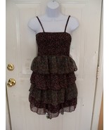 Rachael &amp; Chloe Multi-Colored Floral Tiered Dress Daisy Duke Mini Dress ... - £14.58 GBP