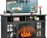 Electric Fireplace Tv Stand, Freestanding Fireplace For Tvs Up To 50 Inc... - £391.30 GBP