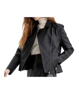 Leather Jacket Women Womens Biker Size Moto Motorcycle Soft Vintage Zip ... - $2,580.42 MXN