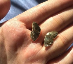 14K Gold Butterfly Earrings, Butterfly Earrings, Wings Earrings, Fairy Earrings, - £21.33 GBP