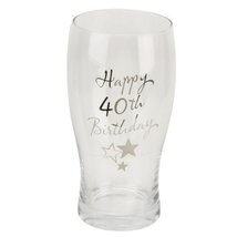 Juliana Personalised Happy 40th Birthday Pint Glass in Gift Box G31940 - Add You - £16.55 GBP