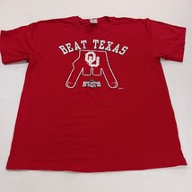 College Football Beat TEXAS Men's Red Short Sleeve Graphic T-Shirt Size Large image 11