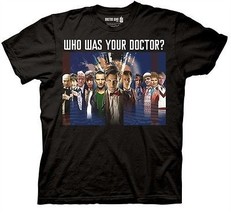 Doctor Who All Eleven Doctors Horizontal Montage Adult T-Shirt NEW UNWORN - £11.57 GBP