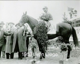 1957 - IRON LIEGE in the Kentucky Derby Winners Circle - 10&quot; x 8&quot; - £15.98 GBP