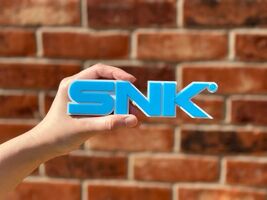 SNK Logo Sign 3D Blue White Neo Geo Retro Arcade Gaming Collectible Man ... - $12.73