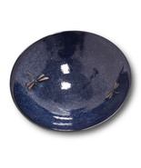 Japanese Blue Dragonfly Pasta Salad Soup Rice Ceramic Shallow Bowls Set ... - $58.99