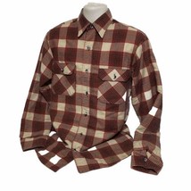 Fieldmaster Flannel Jacket Men’s Red Medium 15-15.5 Flannel Coat Insulated  - £20.97 GBP