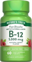 Nature&#39;s Truth Sublingual Methylcobalamin B-12 5000mcg Tabs, Berry 60 ea... - $184.88 MXN