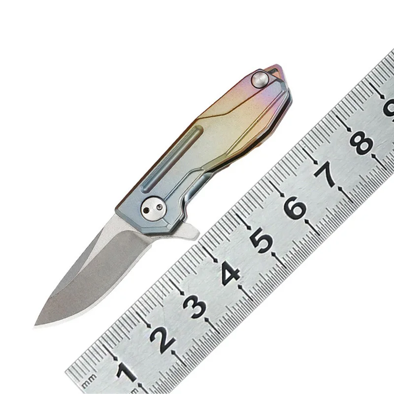 Titanium Alloy Mini Folding Knife Portable EDC Multi-Function Tool Keychain - £22.89 GBP