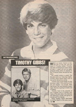 Timothy Gibbs teen magazine pinup clipping introducing Teen Machine arti... - $1.50