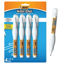 BIC® Wite-Out® Brand Shake ‘n Squeeze™ Correction Pen, White, 4 Pack - £13.17 GBP