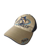 Reel Angler Marlin Trucker Hat Cap Blue Fish Tan Embroidered Curved Adjustable - £15.65 GBP